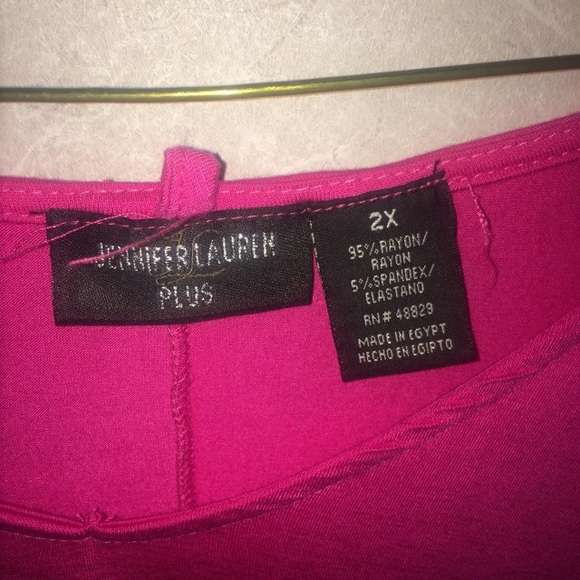 hot pink off shoulder blouse - Picture 2 of 2